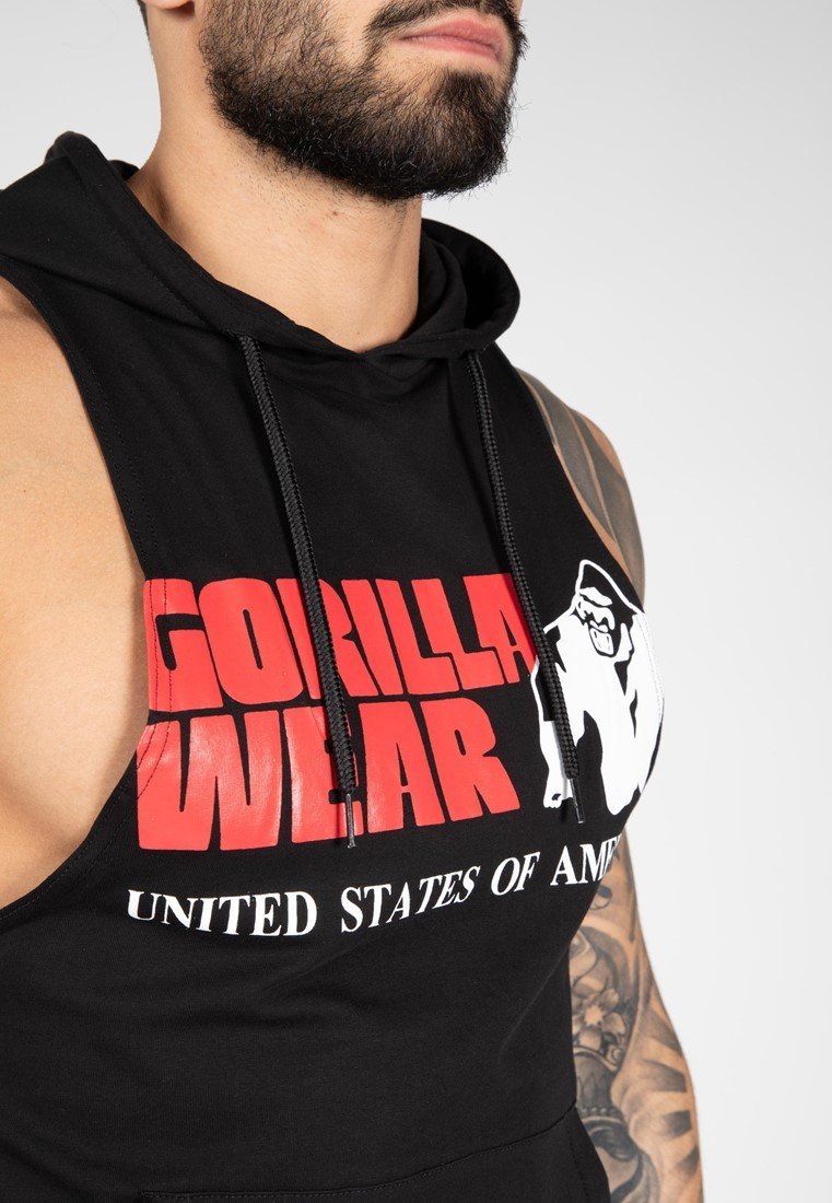 Gorilla Wear Rogers Hooded Tank Top, Black