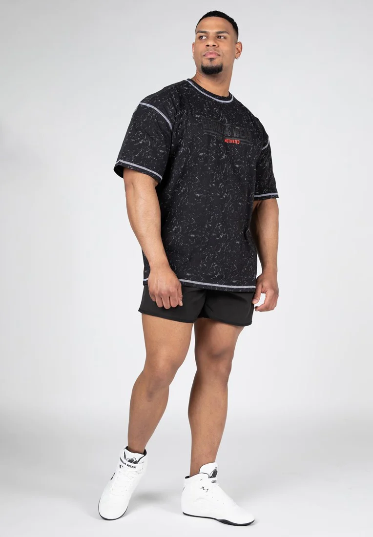 Gorilla Wear Saginaw Oversized T-Shirt, Washed Black