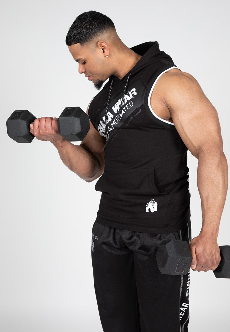 Gorilla Wear Loretto Hooded Tank Top, Black