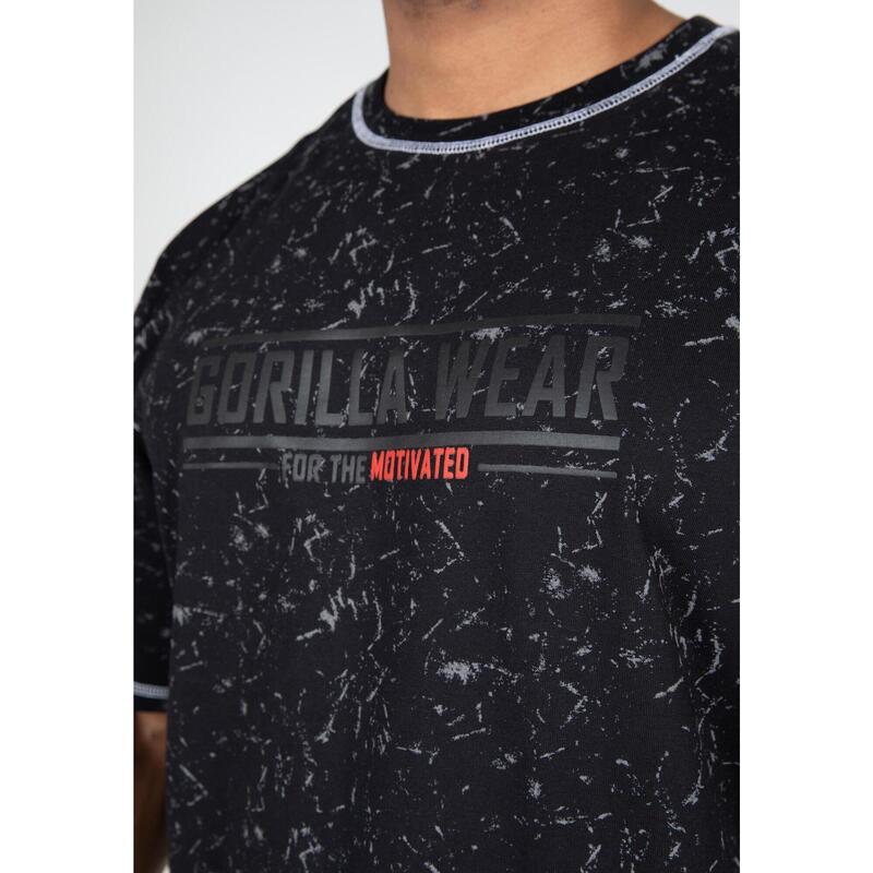 Gorilla Wear Saginaw Oversized T-Shirt, Washed Black