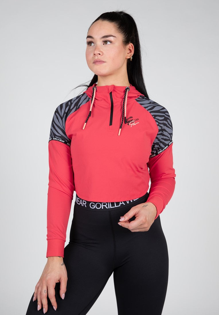 Gorilla Wear Zion Cropped Hoodie, Red