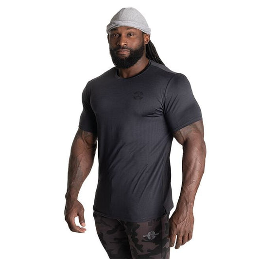 Better Bodies Essex Stripe Tee, Graphite Melange
