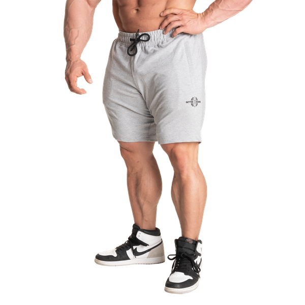 Better Bodies Tapered Sweatshorts, Light Grey Melange