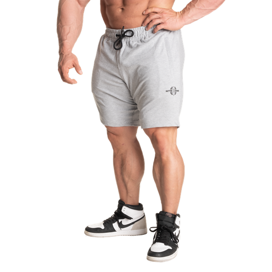 Better Bodies Tapered Sweatshorts, Light Grey Melange