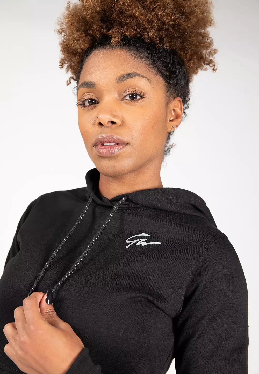 Gorilla Wear Pixley Crop Top Hoodie, Black