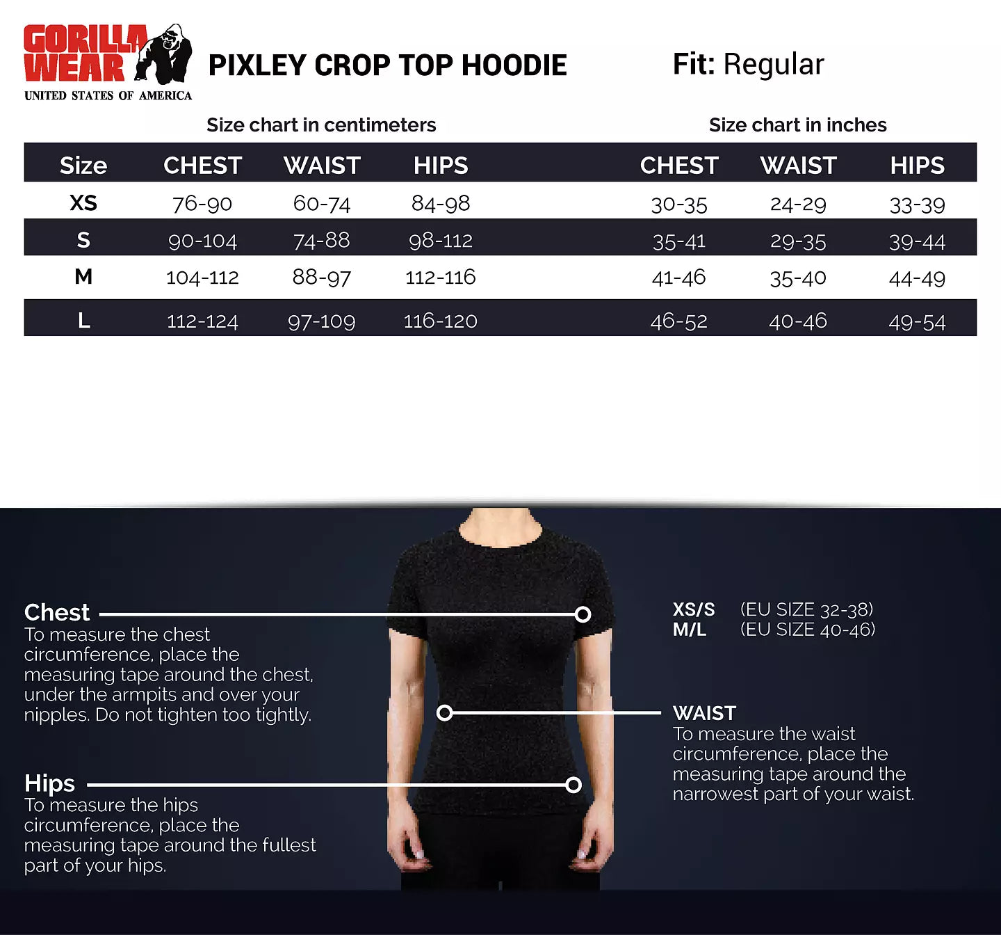 Gorilla Wear Pixley Crop Top Hoodie, Grey
