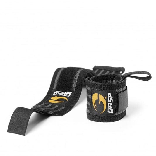 GASP Hardcore Wrist Wraps, Black/Grey