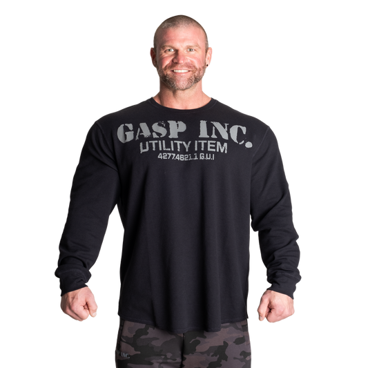 GASP Thermal Gym Sweater, Asphalt