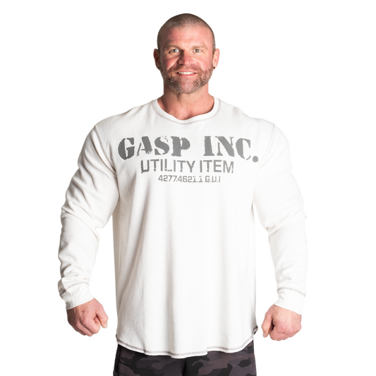GASP Thermal Gym Sweater, Off White