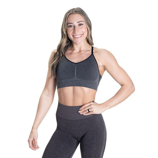 Better Bodies Curve Scrunch Bra, Black Melange