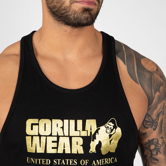 Gorilla Wear Classic Tank Top, Black/Gold