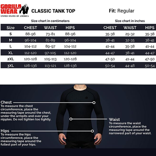 Gorilla Wear Classic Tank Top, Black/Gold
