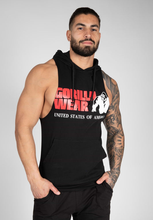Gorilla Wear Rogers Hooded Tank Top, Black