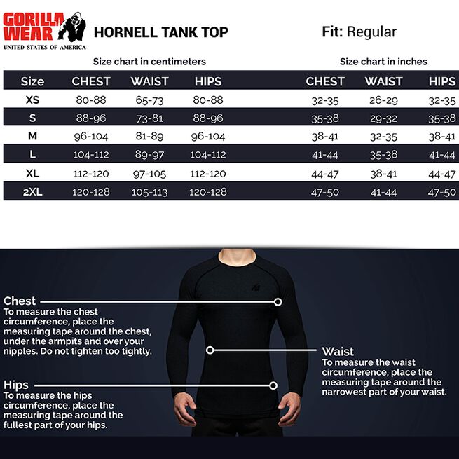 Gorilla Wear Hornell Tank Top, Black/Red