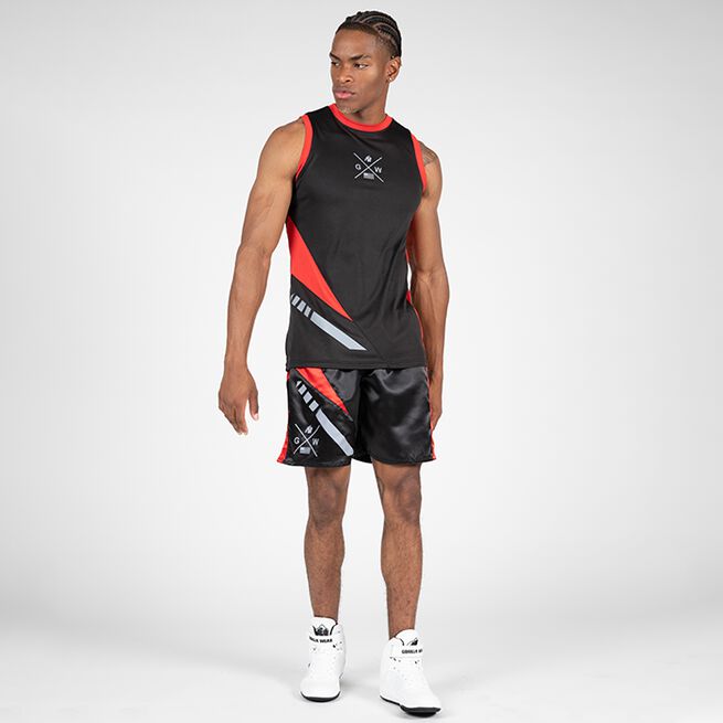 Gorilla Wear Hornell Tank Top, Black/Red