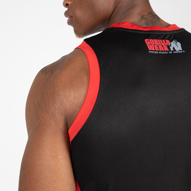 Gorilla Wear Hornell Tank Top, Black/Red
