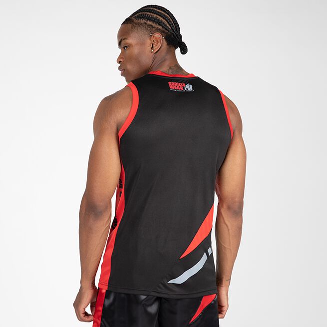 Gorilla Wear Hornell Tank Top, Black/Red