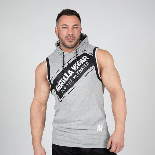 Gorilla Wear Loretto Hooded Tank Top, Grey Melange