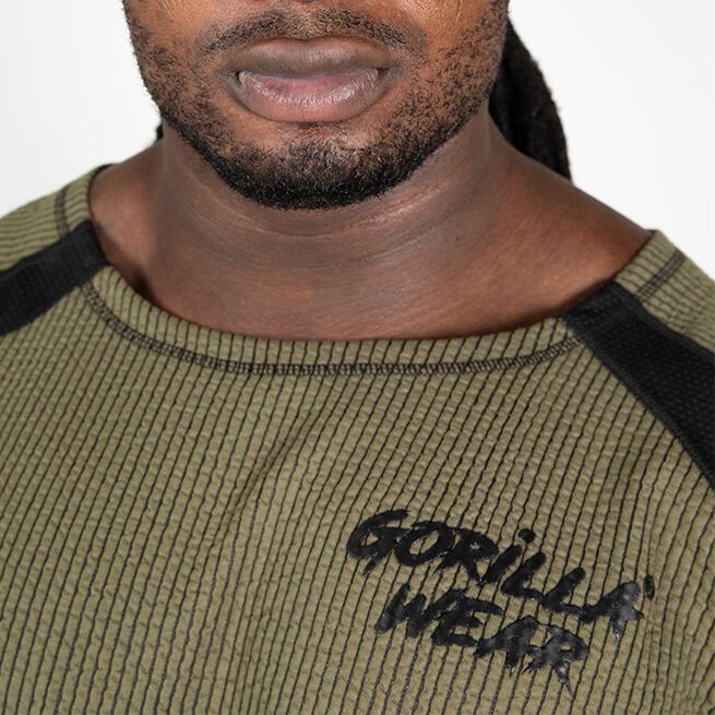 Gorilla Wear Augustine Old School Work Out Top, Army Green