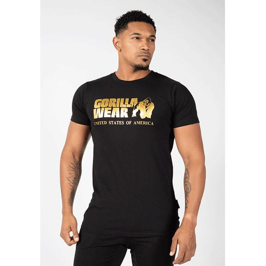 Gorilla Wear Classic T-Shirt, Black/Gold