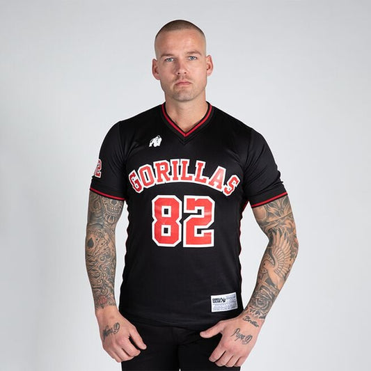Gorilla Wear San Mateo T-Shirt, Black/Red