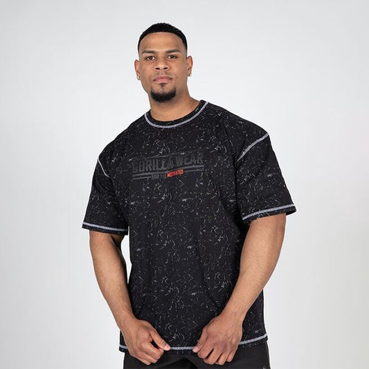 Gorilla Wear Saginaw Oversized T-Shirt, Washed Black