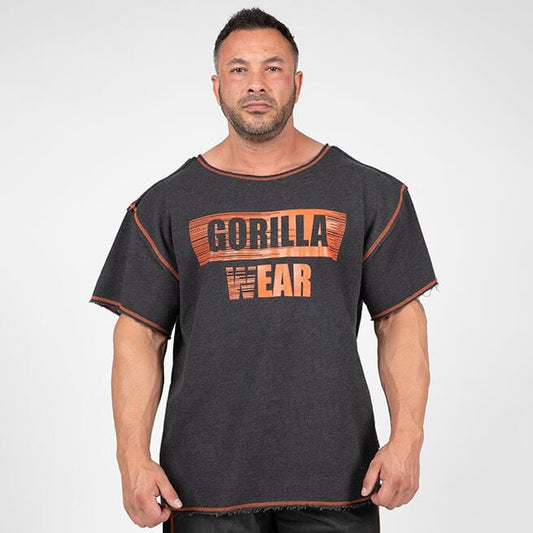 Gorilla Wear Wallace Workout Top, Grey/Orange
