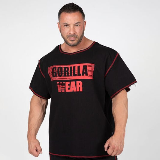 Gorilla Wear Wallace Workout Top, Black/Red