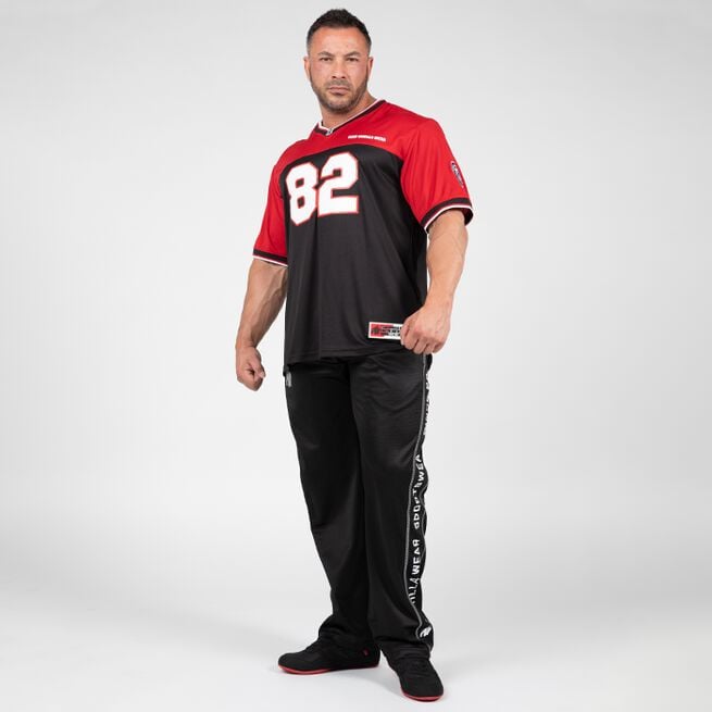 Gorilla Wear Trenton Football Jersey, Black/Red
