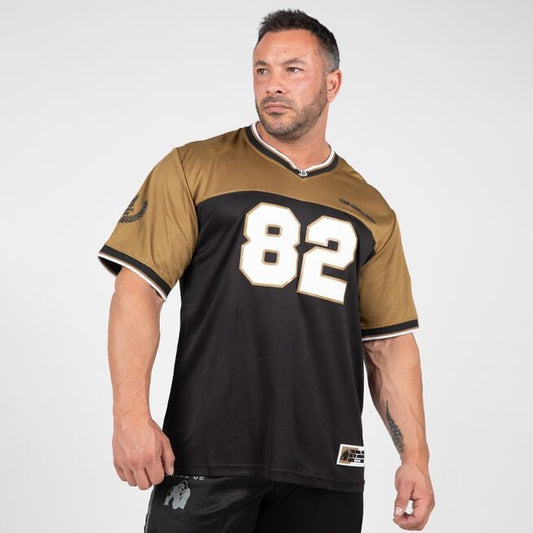 Gorilla Wear Trenton Football Jersey, Black/Gold