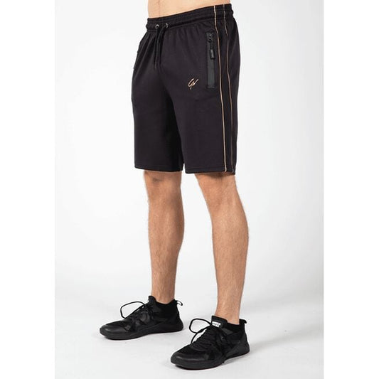 iNTE INNE! Gorilla Wear Wenden Track Shorts, Svart/Guld