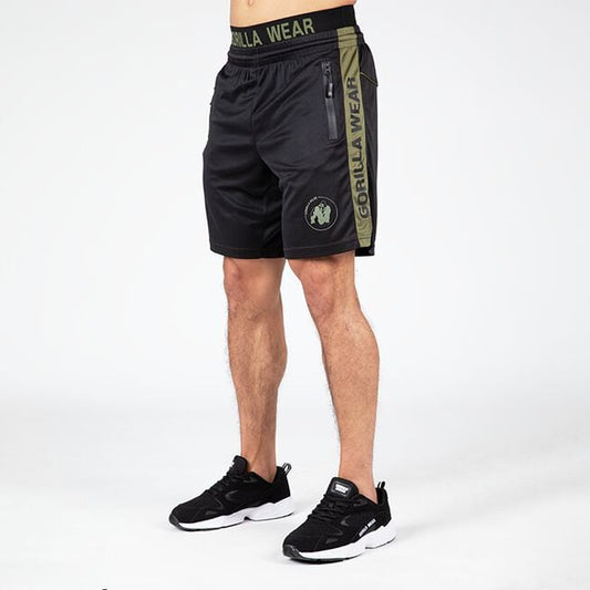Gorilla Wear Atlanta Shorts, Black/Green