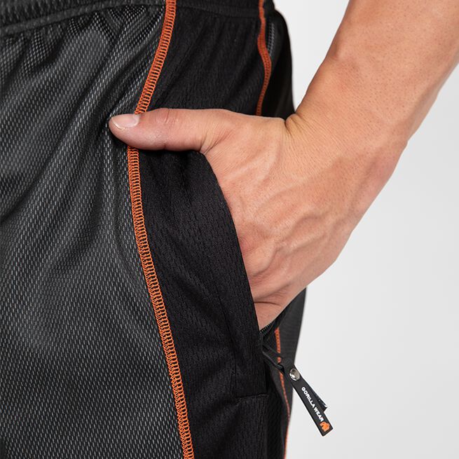 Gorilla Wear Wallace Mesh Pants, Grey/Orange