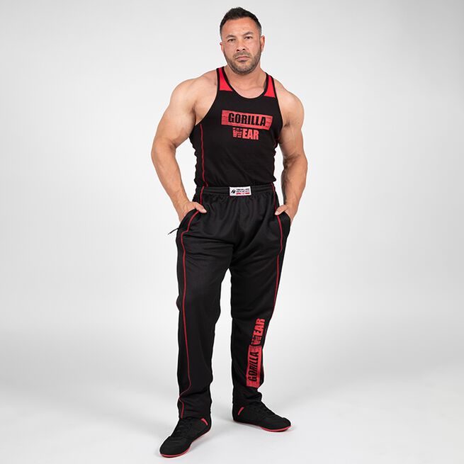 Gorilla Wear Wallace Mesh Pants, Black/Red