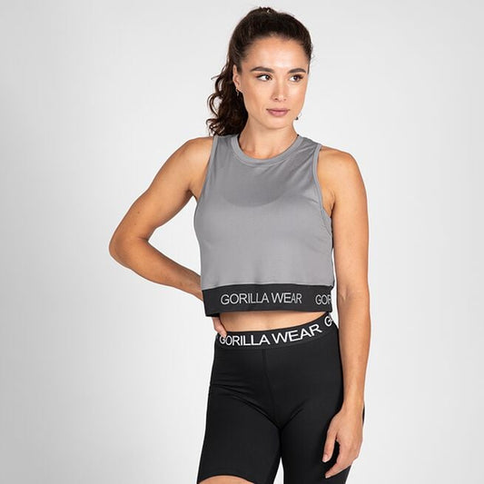 Gorilla Wear Colby Cropped Tank Top, Grey