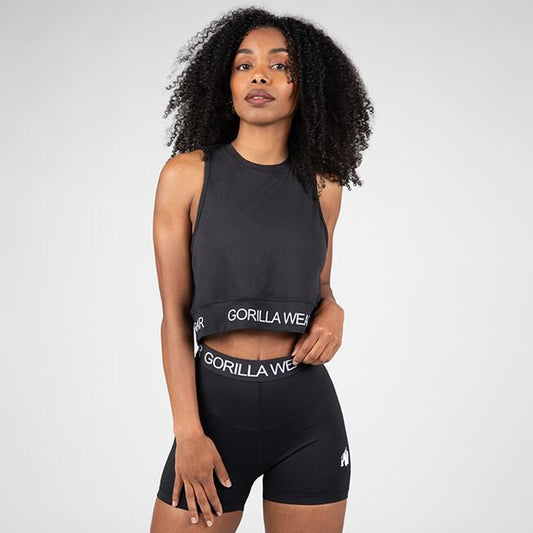 Gorilla Wear Colby Cropped Tank Top, Black