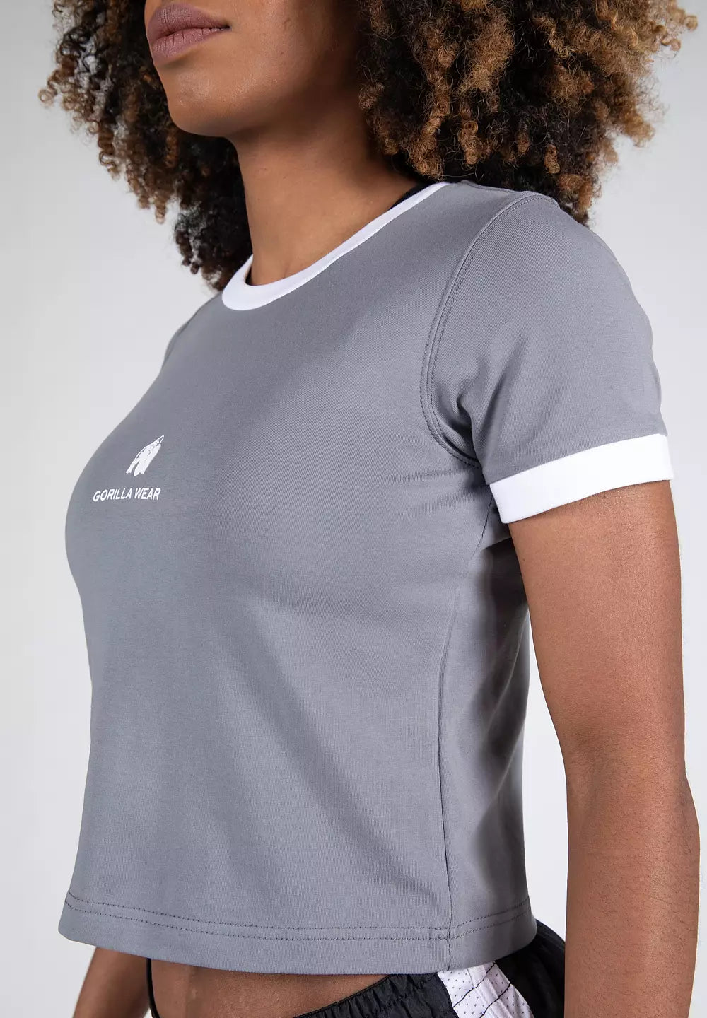 Gorilla Wear New Orleans Cropped T-Shirt, Grey