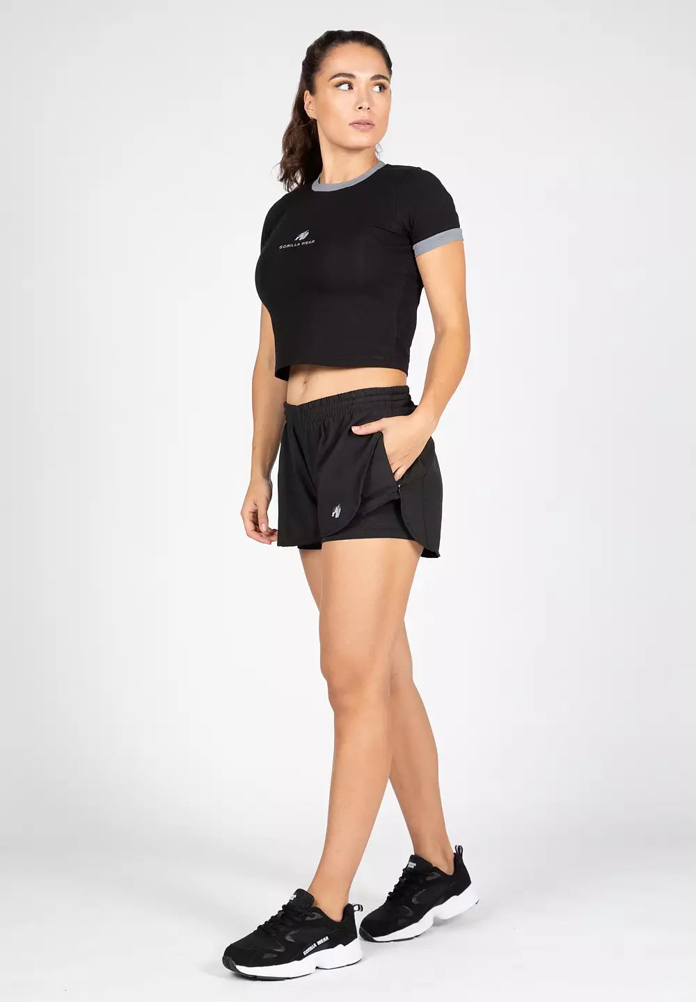 Gorilla Wear New Orleans Cropped T-Shirt, Black