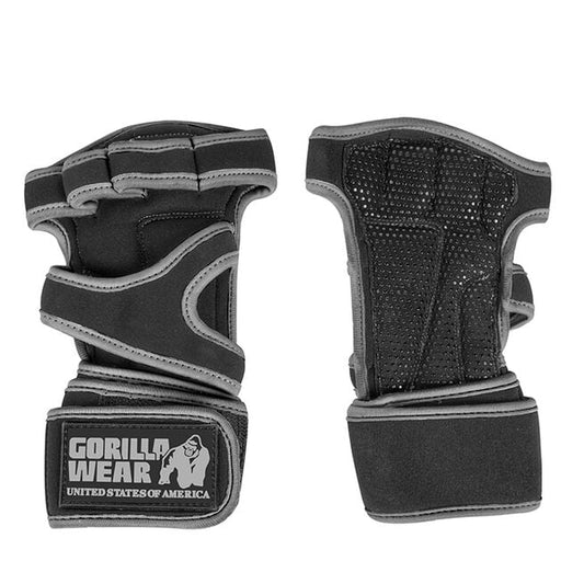 Gorilla Wear Yuma Weightlifting Workout Gloves, Black/Grey