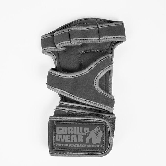 Gorilla Wear Yuma Weightlifting Workout Gloves, Black/Grey