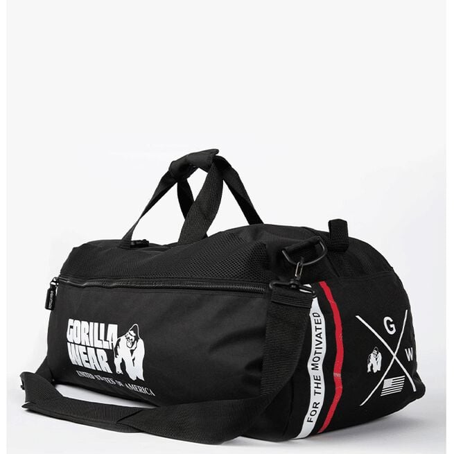 Gorilla Wear Norris Hybrid Gym Bag/Backpack, Black
