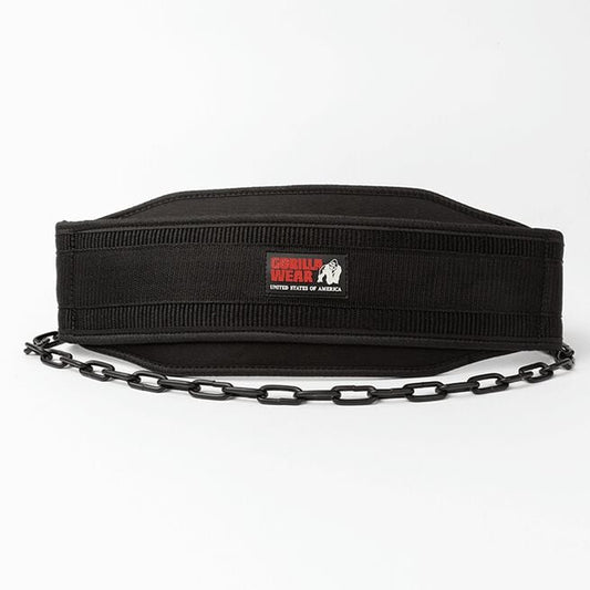 SLUT I LAGER! Gorilla Wear Nylon Dip Belt, Svart