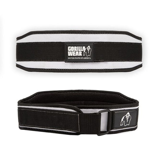 Gorilla Wear 4 Inch Women's Lifting Belt, Black/White