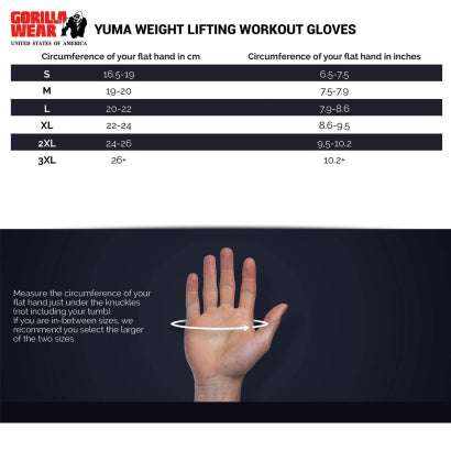 Gorilla Wear Yuma Weightlifting Workout Gloves, Black