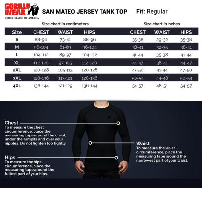 Gorilla Wear San Mateo Jersey Tank Top, White/Blue