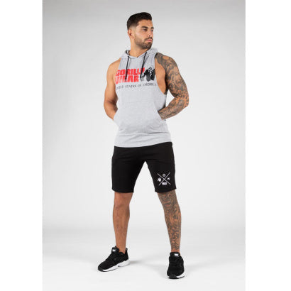 Gorilla Wear Rogers Hooded Tank Top, Grey Melange