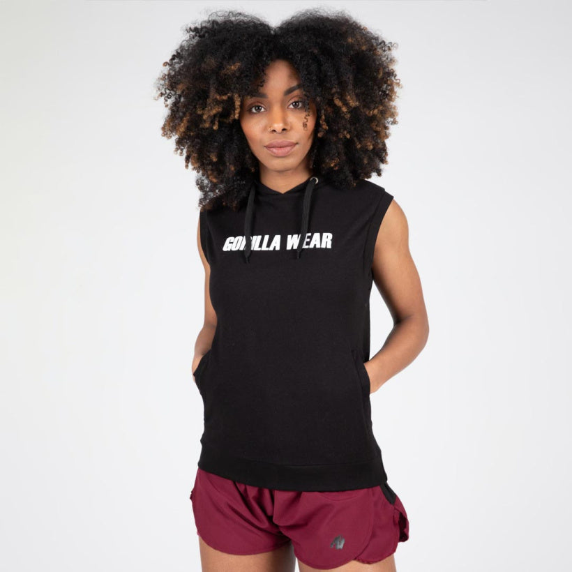 Gorilla Wear Virginia Sleeveless Hoodie, Black
