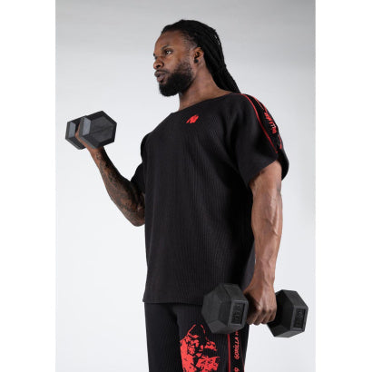 Gorilla Wear Buffalo Old School Workout Top, Black/Red