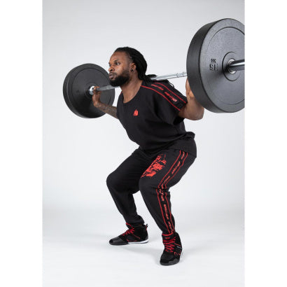 Gorilla Wear Buffalo Old School Workout Top, Black/Red
