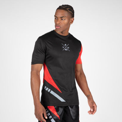 Gorilla Wear Hornell T-Shirt, Black/Red